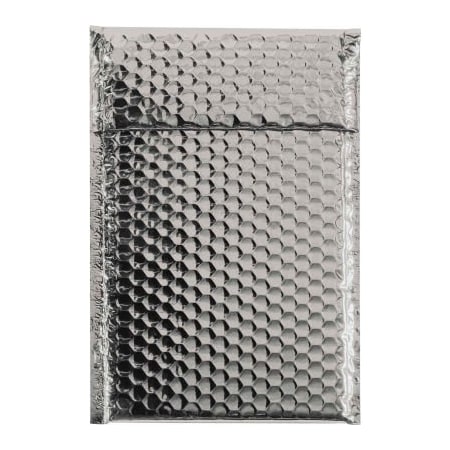 Box Packaging Glamour Bubble Mailers 7-1/2W x 11L Silver 72/Pack GBM0711S